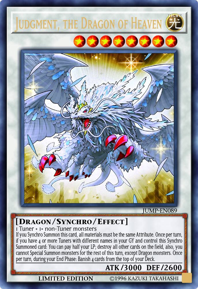 Judgment, the Dragon of Heaven JUMP-EN089 card from Shonen Jump Magazine Promos