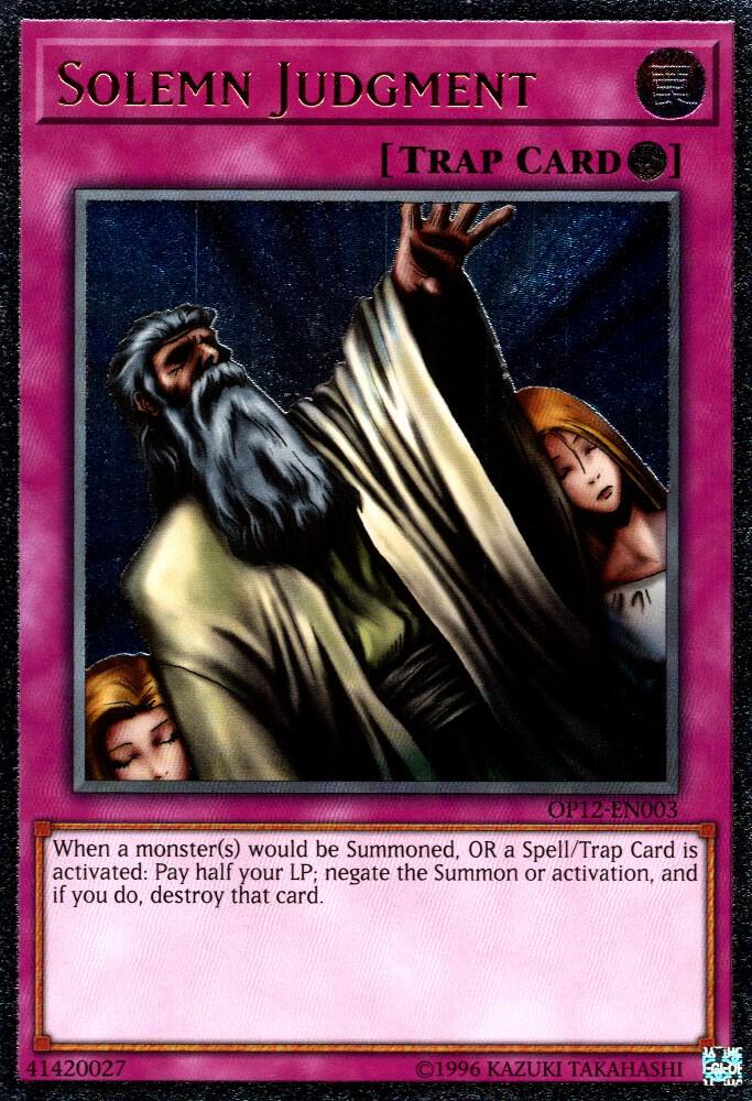 Solemn Judgment (UTR) OP12-EN003 card from OTS Tournament Pack 12