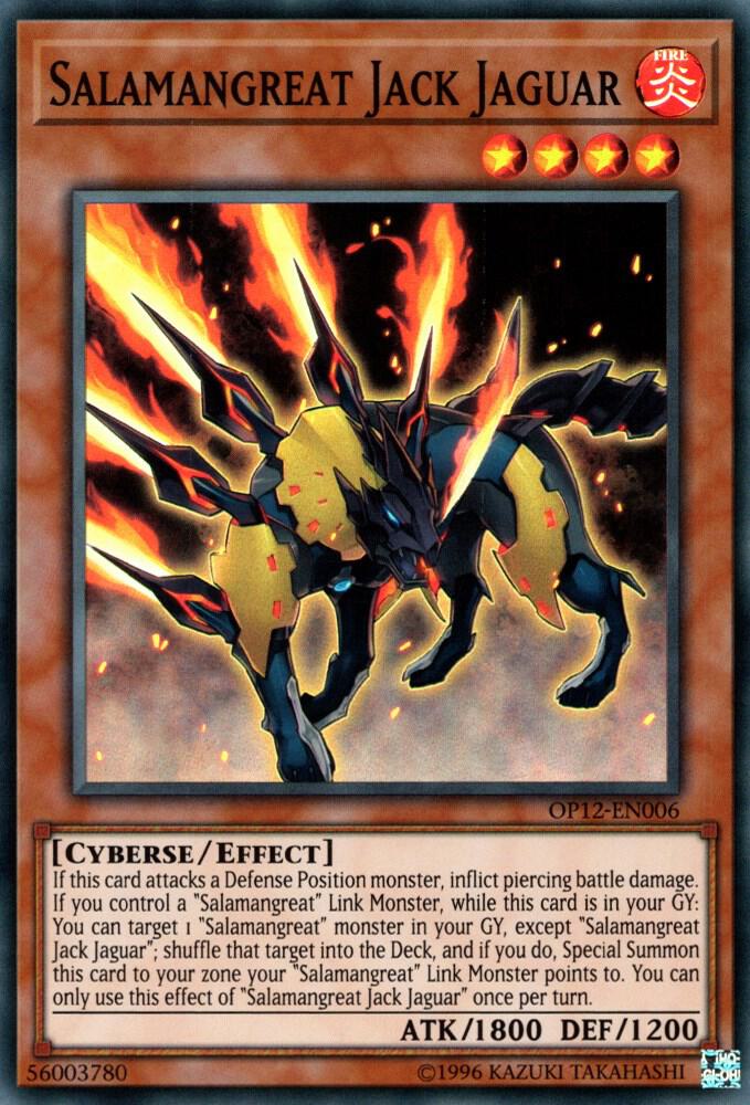 Salamangreat Jack Jaguar OP12-EN006 card from OTS Tournament Pack 12