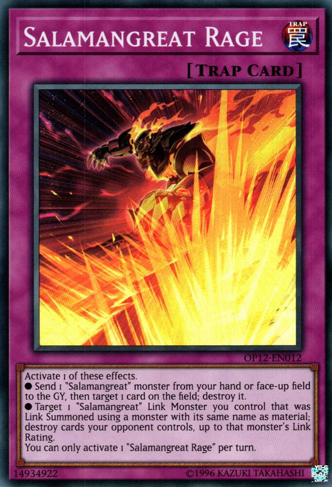 Salamangreat Rage OP12-EN012 card from OTS Tournament Pack 12