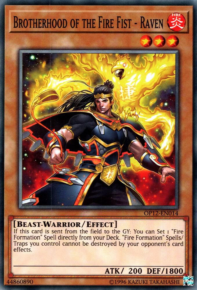 Brotherhood of the Fire Fist - Raven OP12-EN014 card from OTS Tournament Pack 12