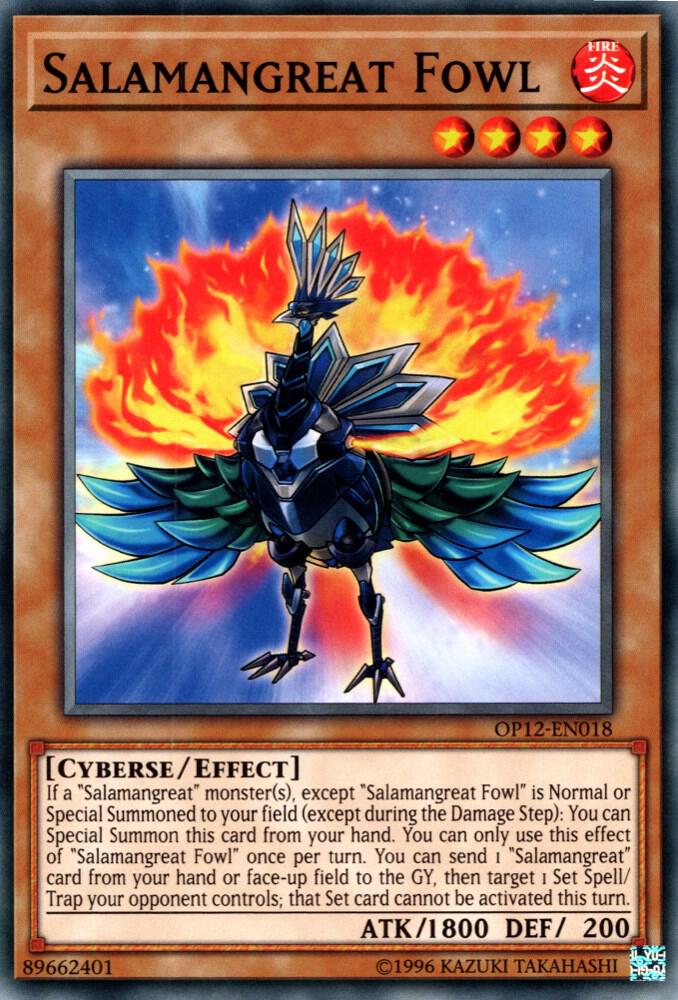Salamangreat Fowl OP12-EN018 card from OTS Tournament Pack 12