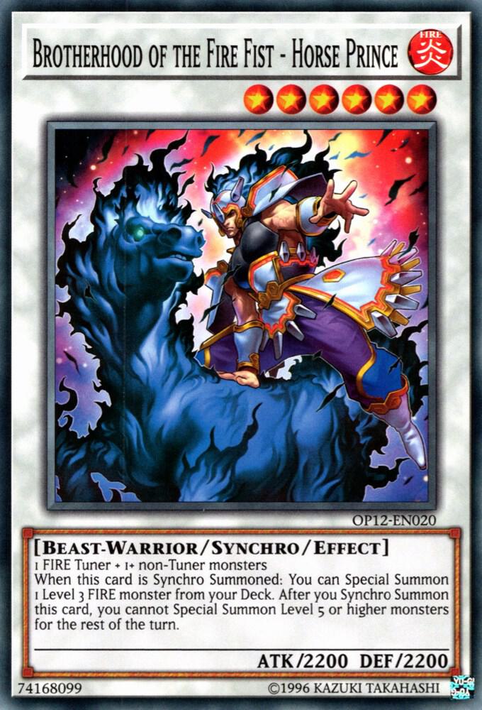 Brotherhood of the Fire Fist - Horse Prince OP12-EN020 card from OTS Tournament Pack 12