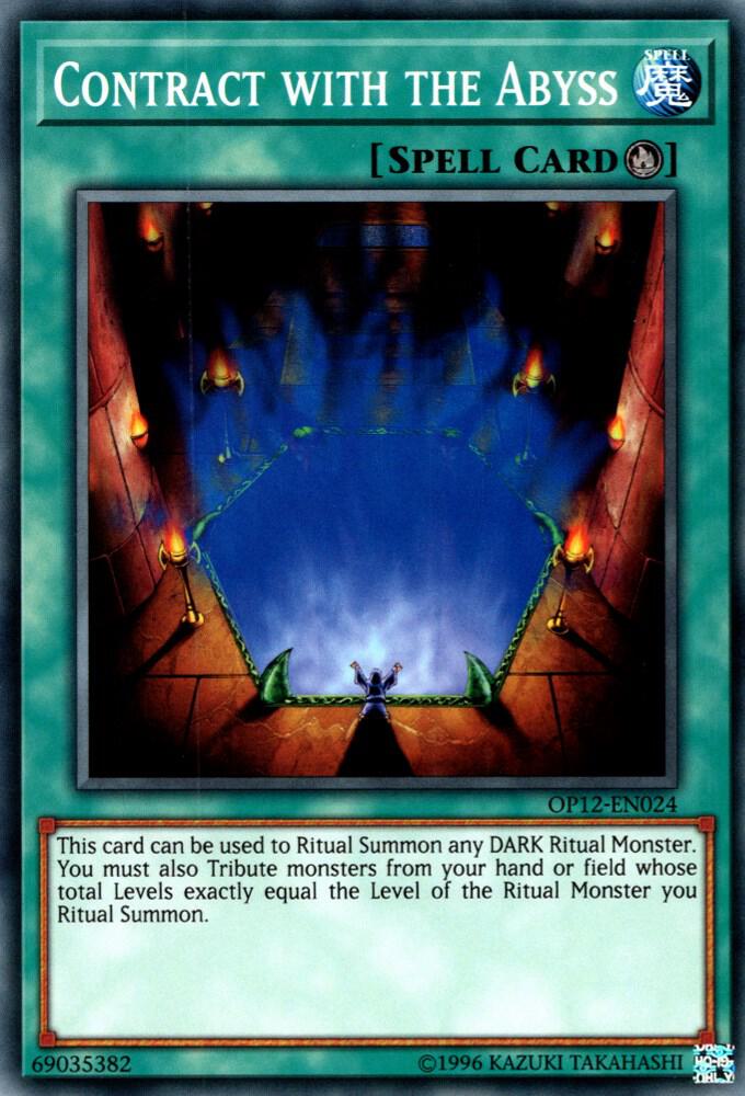 Contract with the Abyss OP12-EN024 card from OTS Tournament Pack 12