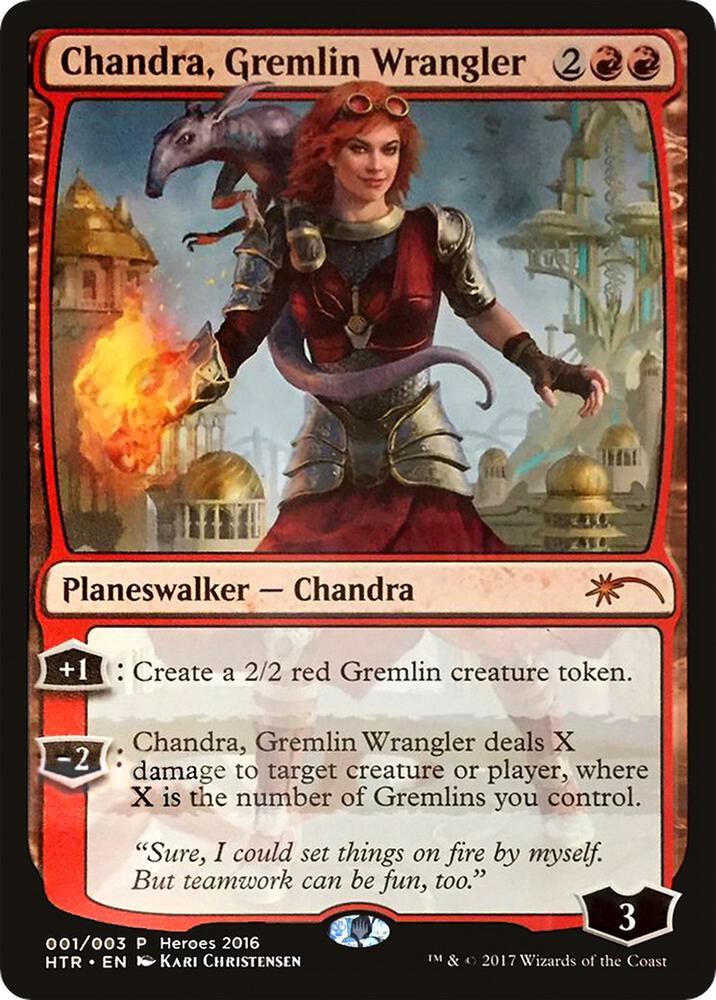 Chandra, Gremlin Wrangler 1 card from Unique and Miscellaneous Promos
