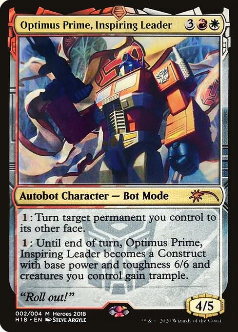 Optimus Prime, Inspiring Leader 2 card from Unique and Miscellaneous Promos