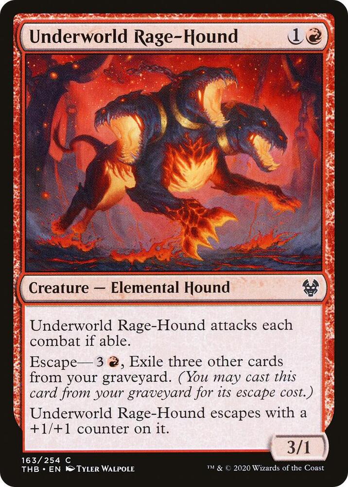 Underworld Rage-Hound 163 card from Theros Beyond Death