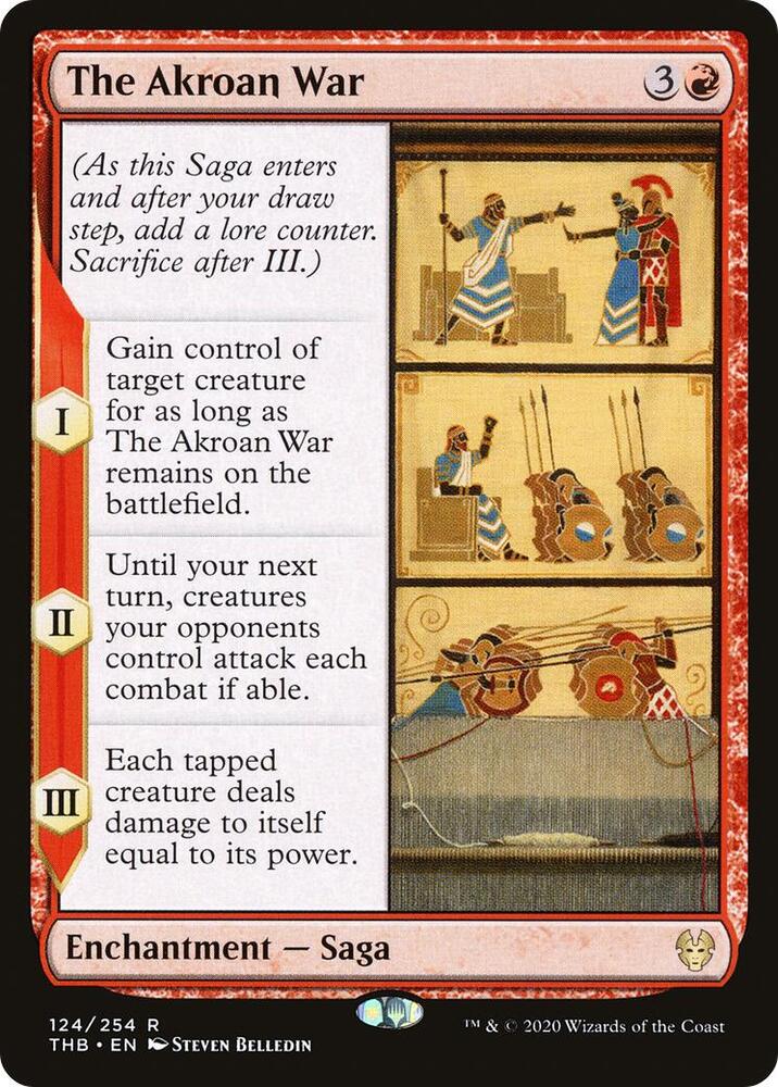 The Akroan War 124 card from Theros Beyond Death