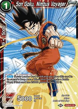 Son Goku, Nimbus Voyager EX09-01 card from Expansion Deck Box Set 09: Saiyan Surge