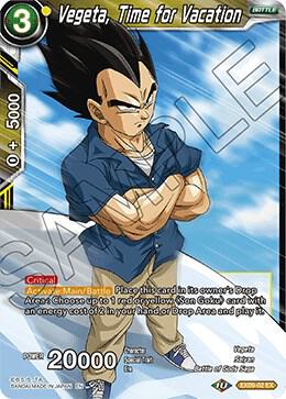 Vegeta, Time for Vacation EX09-02 card from Expansion Deck Box Set 09: Saiyan Surge