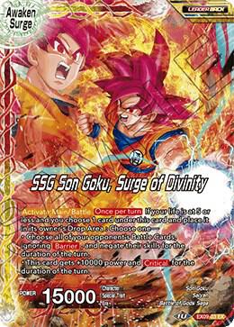 Super Saiyan Son Goku // SSG Son Goku, Surge of Divinity EX09-03 card from Expansion Deck Box Set 09: Saiyan Surge