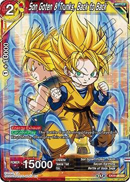 Son Goten & Trunks, Back to Back EX09-05 card from Expansion Deck Box Set 09: Saiyan Surge