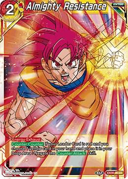 Almighty Resistance EX09-06 card from Expansion Deck Box Set 09: Saiyan Surge
