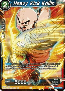 Heavy Kick Krillin EX10-01 card from Expansion Deck Box Set 10: Namekian Surge