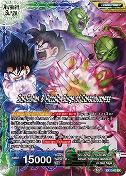Piccolo // Son Gohan & Piccolo, Surge of Consciousness EX10-03 card from Expansion Deck Box Set 10: Namekian Surge