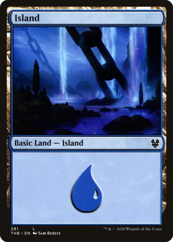 Island 281 card from Theros Beyond Death