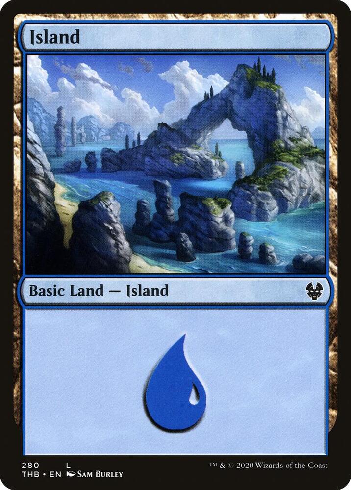 Island 280 card from Theros Beyond Death