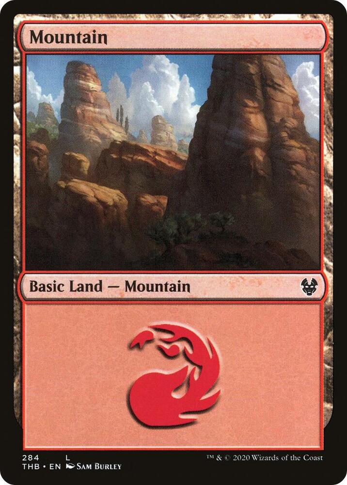 Mountain 284 card from Theros Beyond Death