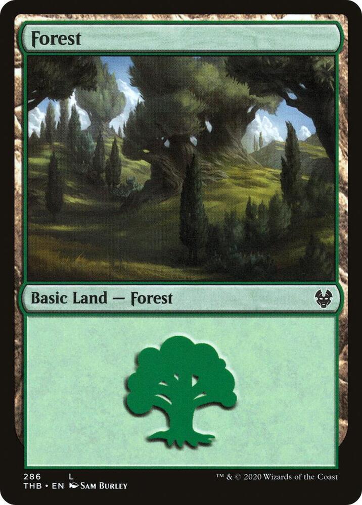 Forest 286 card from Theros Beyond Death
