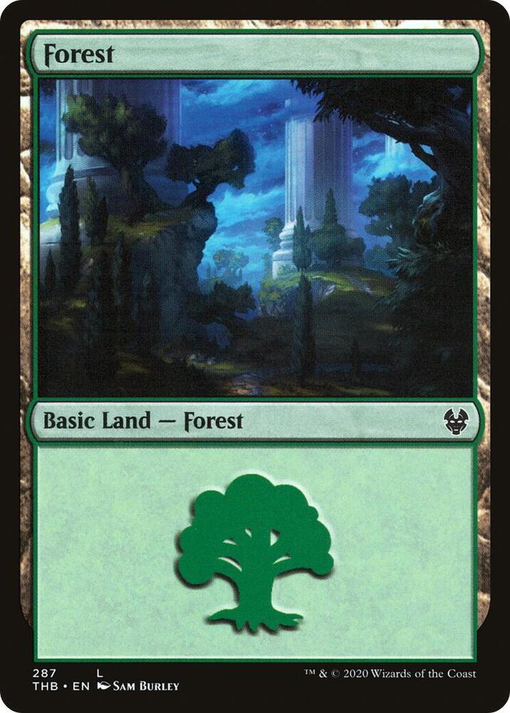 Forest 287 card from Theros Beyond Death