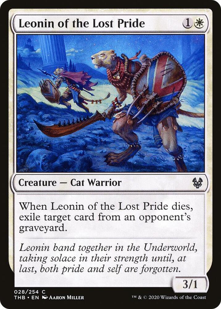 Leonin of the Lost Pride 28 card from Theros Beyond Death