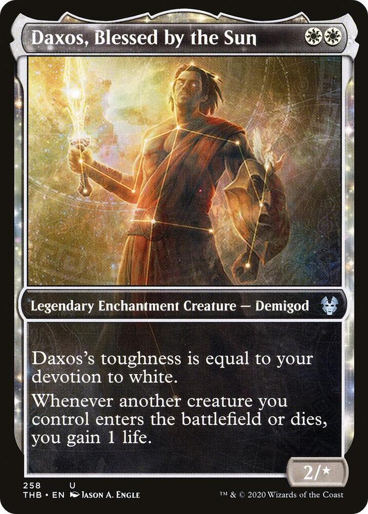 Daxos, Blessed by the Sun (Showcase) 258 card from Theros Beyond Death