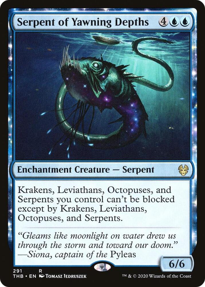 Serpent of Yawning Depths 291 card from Theros Beyond Death
