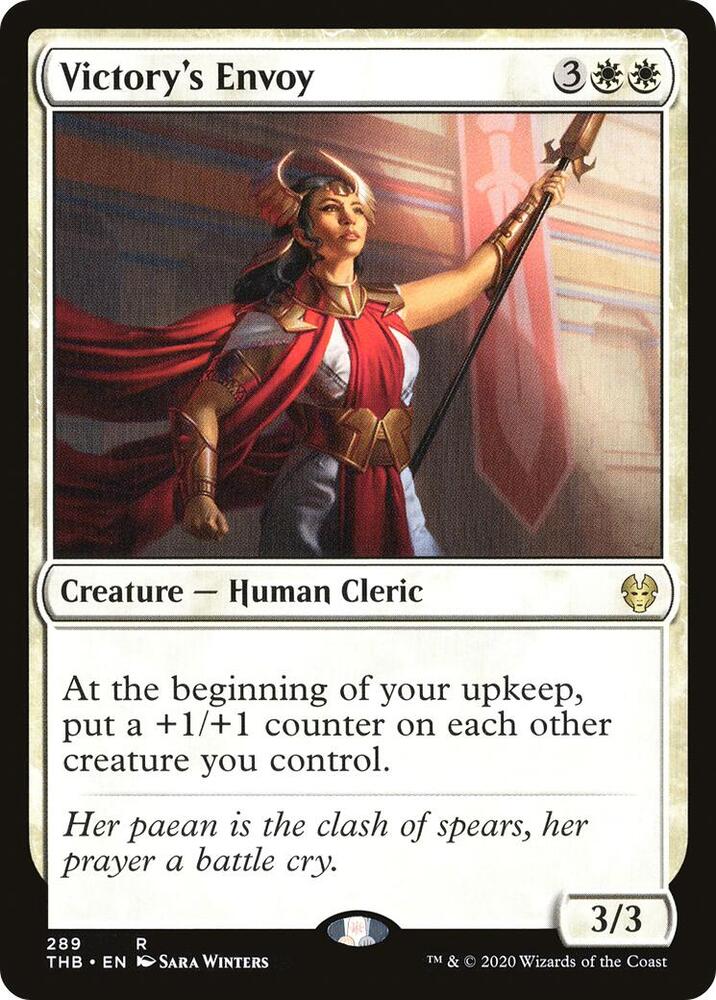 Victory's Envoy 289 card from Theros Beyond Death