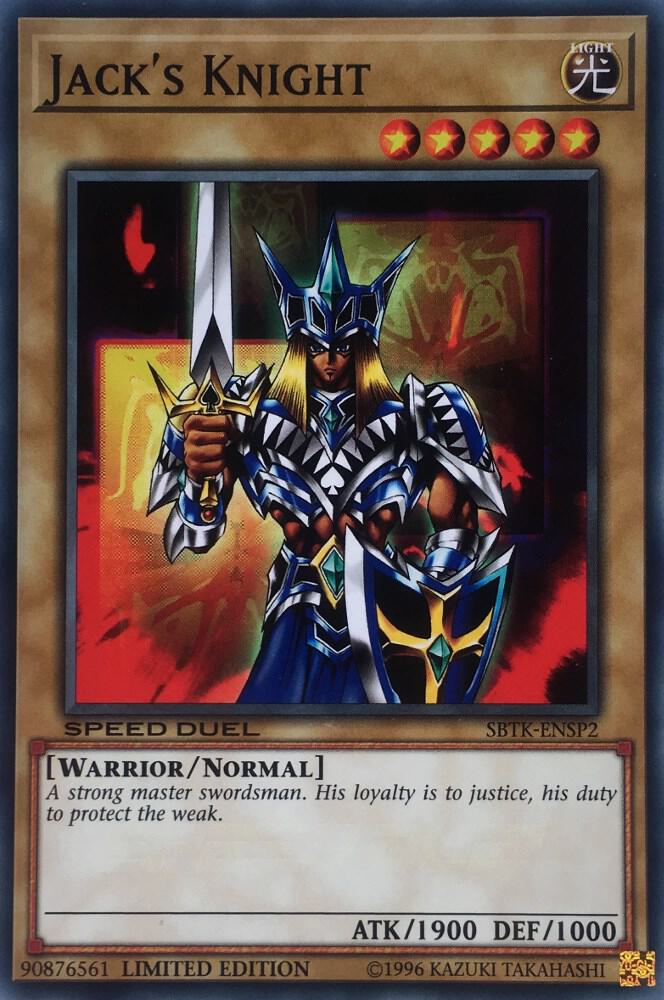 Jack's Knight SBTK-ENSP2 card from Speed Duel: Trials of the Kingdom