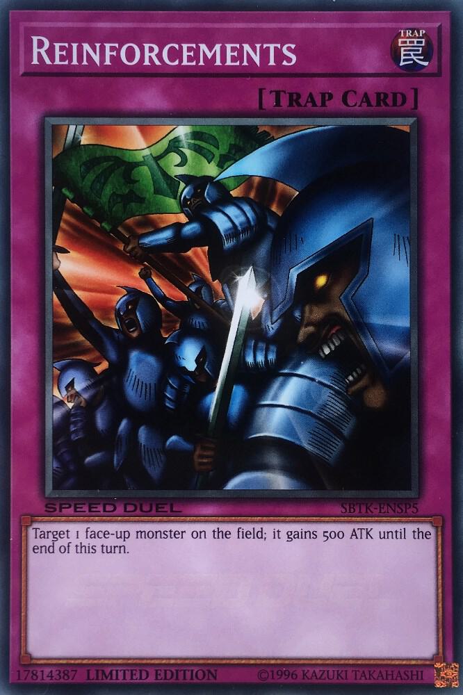 Reinforcements SBTK-ENSP5 card from Speed Duel: Trials of the Kingdom
