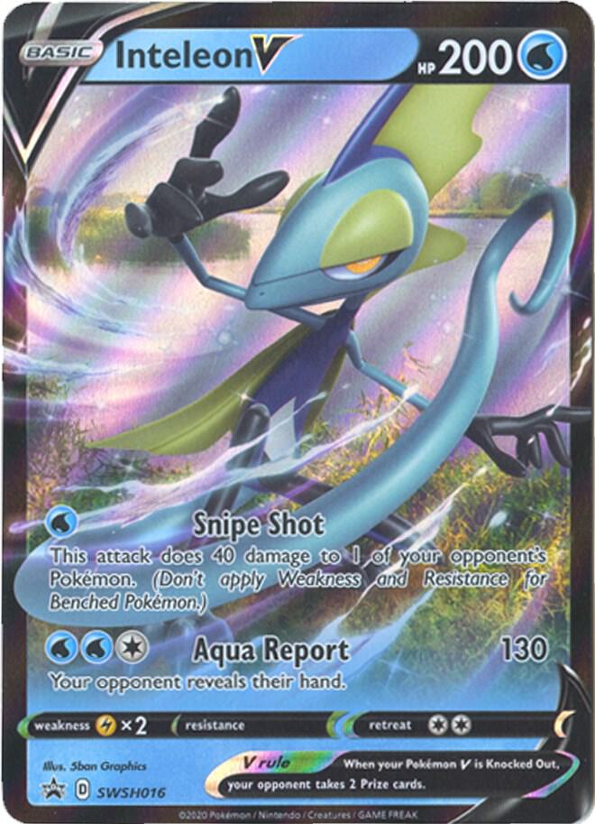 Inteleon V SWSH016 card from SWSH: Sword & Shield Promo Cards