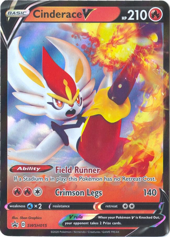 Cinderace V SWSH015 card from SWSH: Sword & Shield Promo Cards