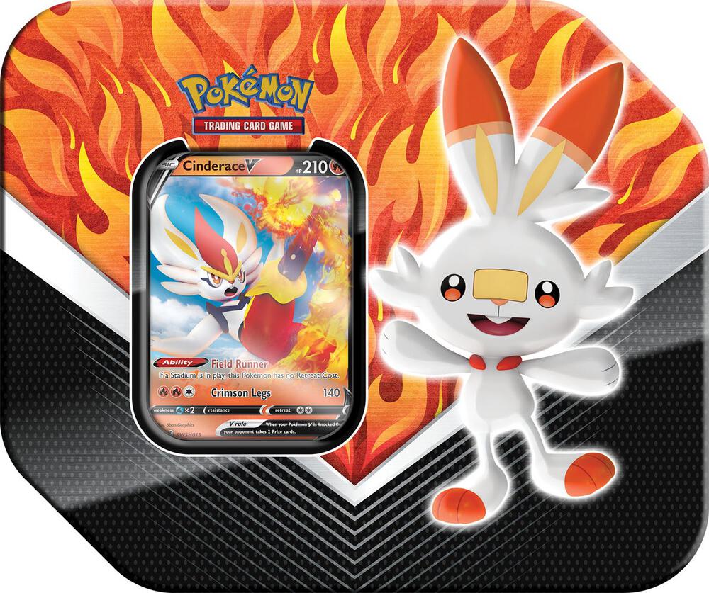 Galar Partners Tin [Cinderace V] card from SWSH01: Sword & Shield Base Set