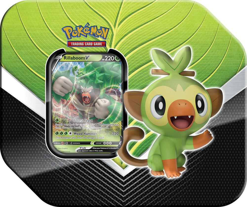 Galar Partners Tin [Rillaboom V] card from SWSH01: Sword & Shield Base Set