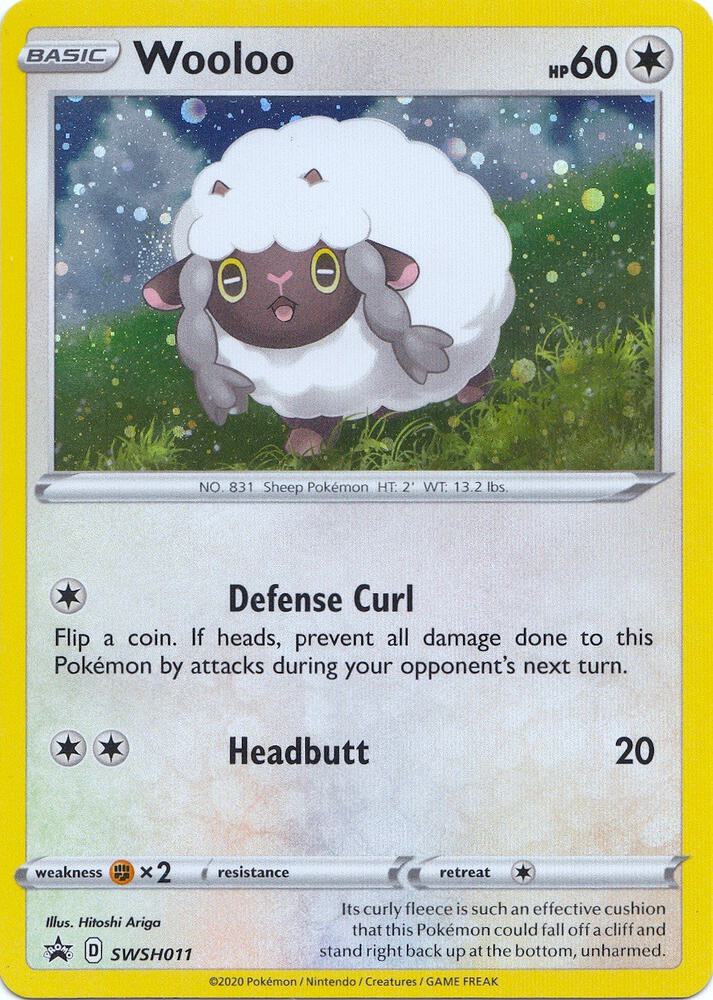 Wooloo SWSH011 card from SWSH: Sword & Shield Promo Cards