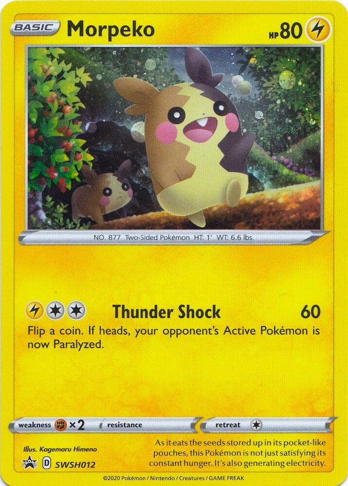Morpeko SWSH012 card from SWSH: Sword & Shield Promo Cards