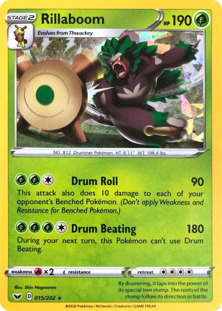 Rillaboom (Cracked Ice Holo) 015/202 card from Deck Exclusives