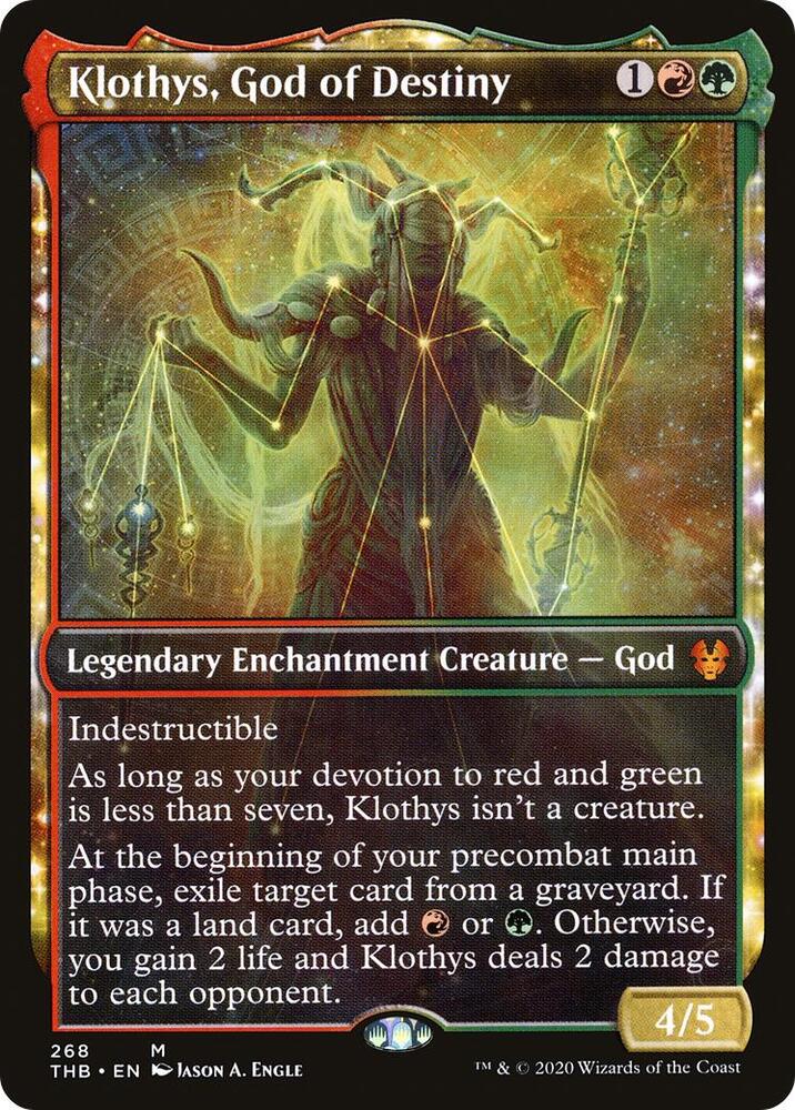 Klothys, God of Destiny (Showcase) 268 card from Theros Beyond Death