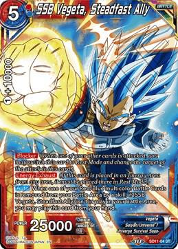 SSB Vegeta, Steadfast Ally SD11-04 card from Universal Onslaught