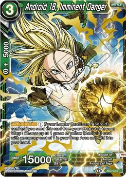 Android 18, Imminent Danger XD3-03 card from Universal Onslaught