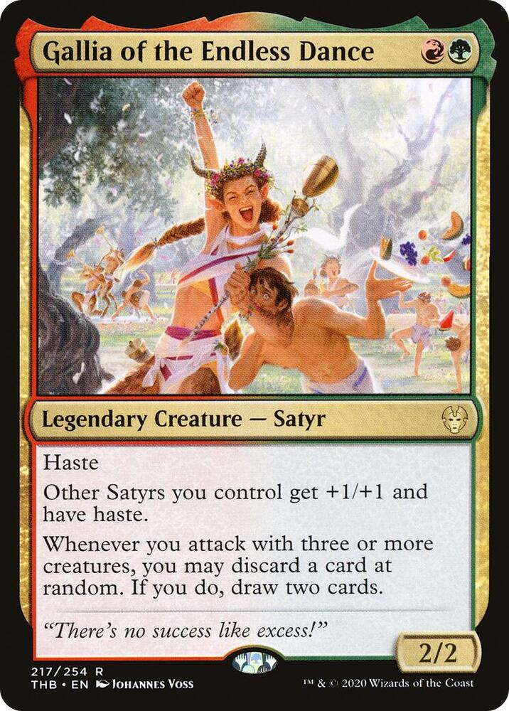 Gallia of the Endless Dance 217 card from Theros Beyond Death