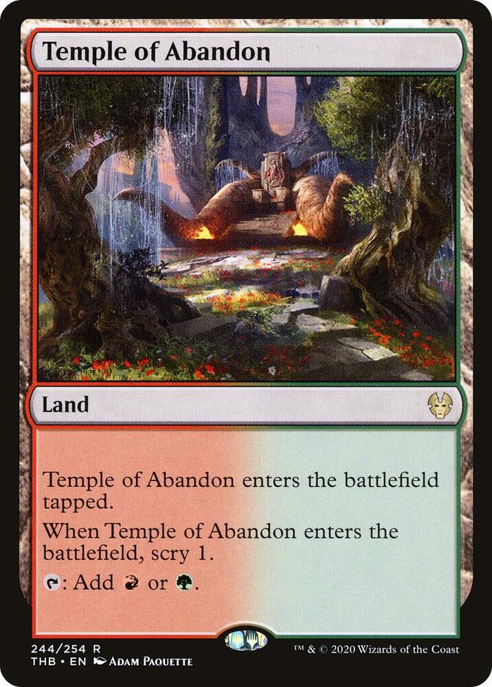 Temple of Abandon 244 card from Theros Beyond Death