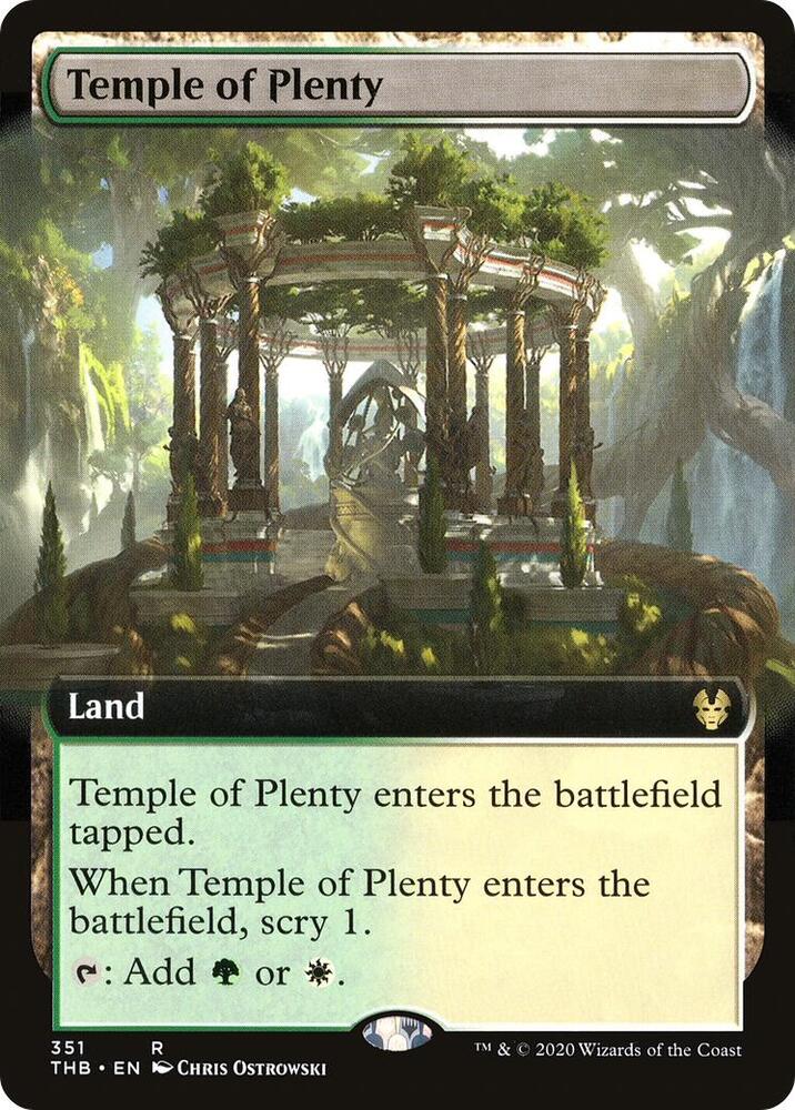 Temple of Plenty (Extended Art) 351 card from Theros Beyond Death