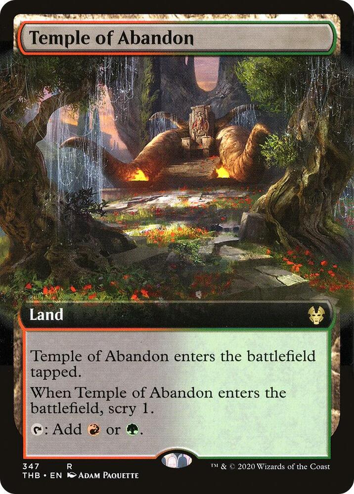 Temple of Abandon (Extended Art) 347 card from Theros Beyond Death
