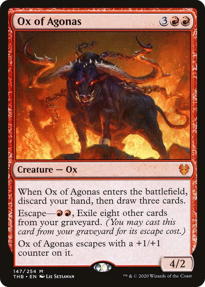 Ox of Agonas 147 card from Theros Beyond Death