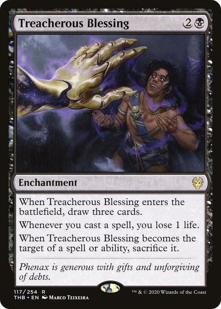 Treacherous Blessing 117 card from Theros Beyond Death