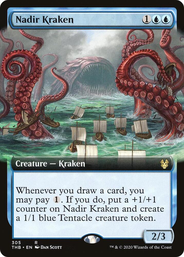 Nadir Kraken (Extended Art) 305 card from Theros Beyond Death