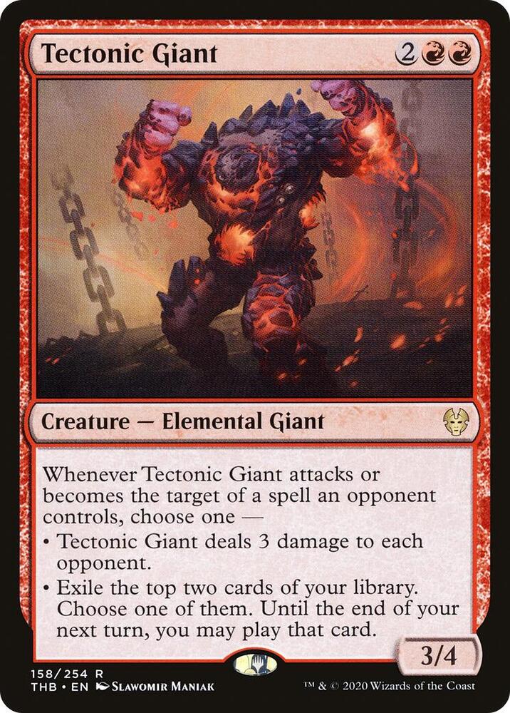 Tectonic Giant 158 card from Theros Beyond Death