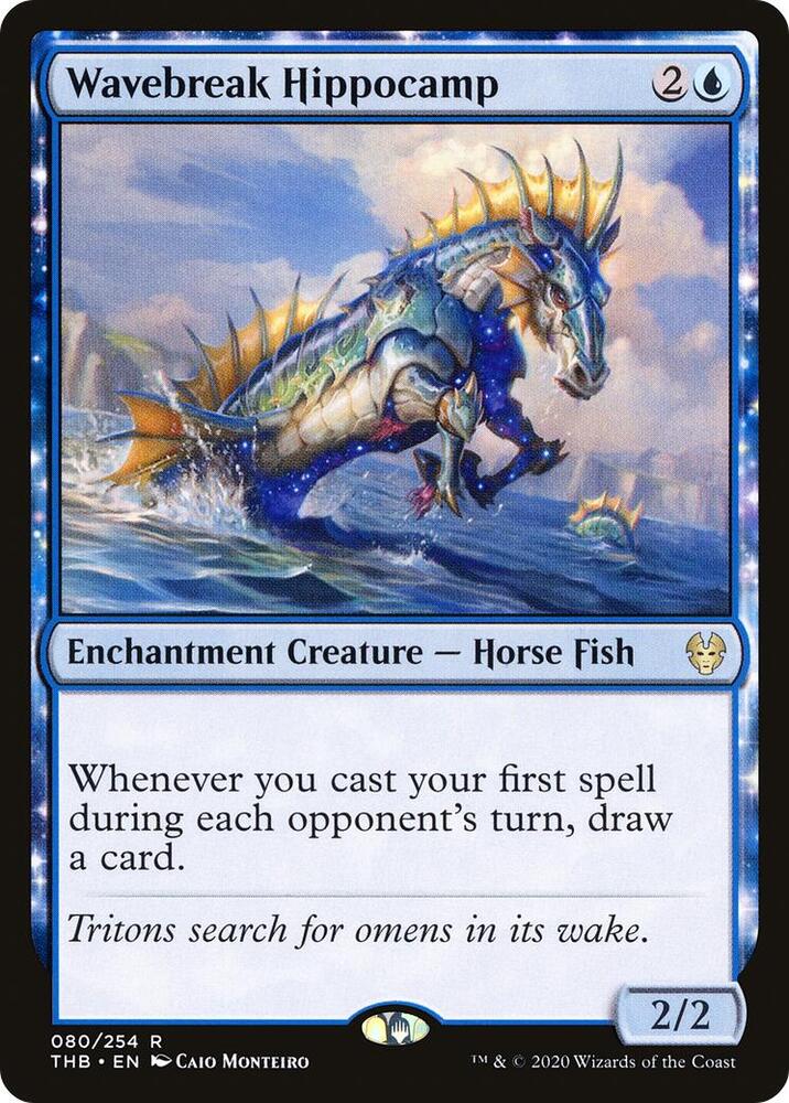 Wavebreak Hippocamp 80 card from Theros Beyond Death
