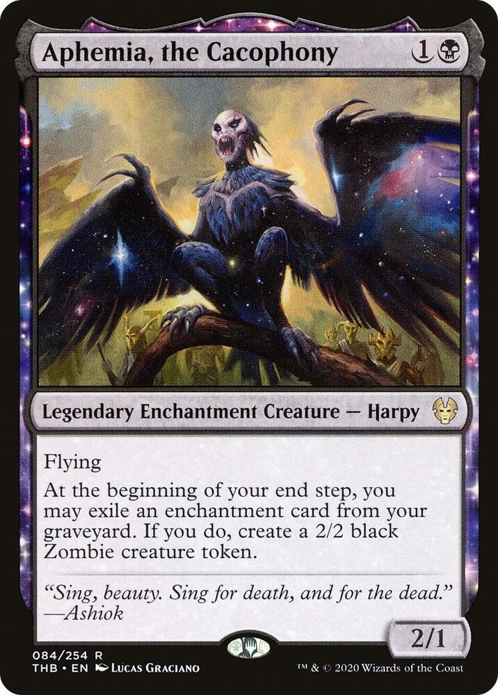 Aphemia, the Cacophony 84 card from Theros Beyond Death